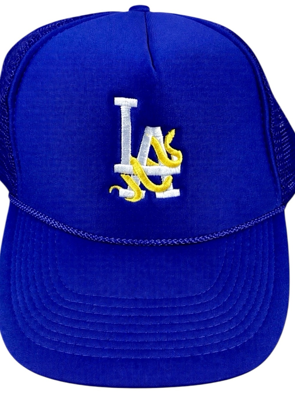 Nissun LA Dodgers Lakers Kobe Bryant Black Mamba Snake Trucker Snapback Hat